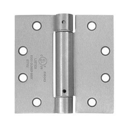 DELTANA Spring Hinge - 4.5 x 4.5 in. - Brushed Stainless DE567165